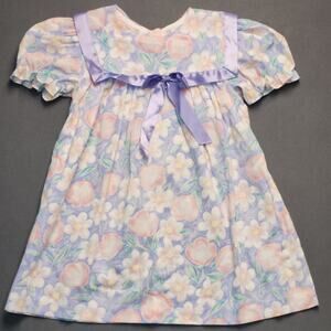 Cutest One Vintage Size 4T Pastel‎ Floral Dress 90s